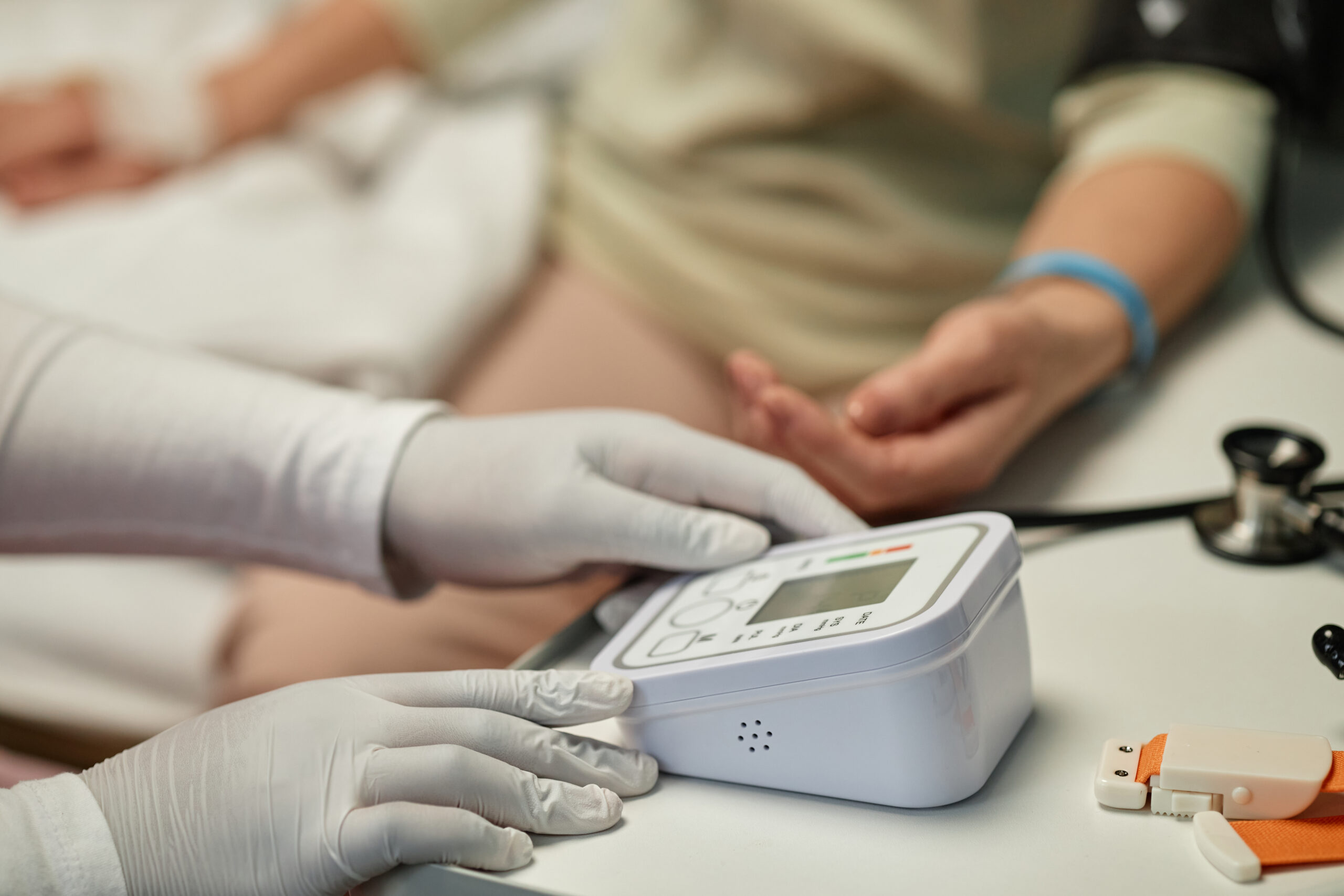 Checking Blood Pressure with Modern Device in Clinic